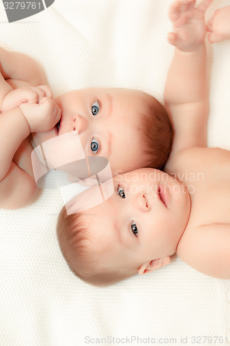 Image of Two twin babies, girls 