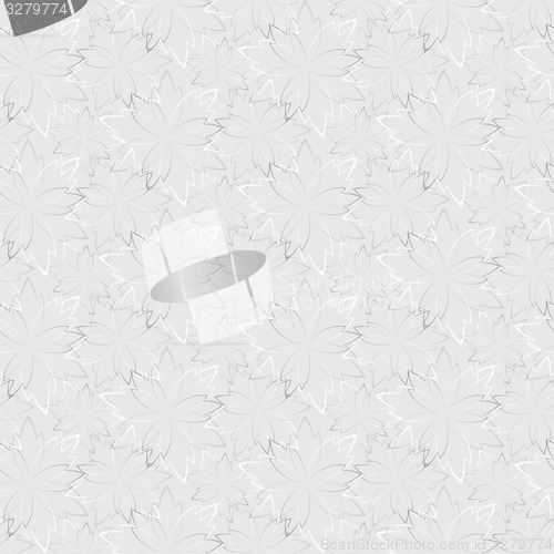 Image of Grey seamless wallpaper with floral pattern