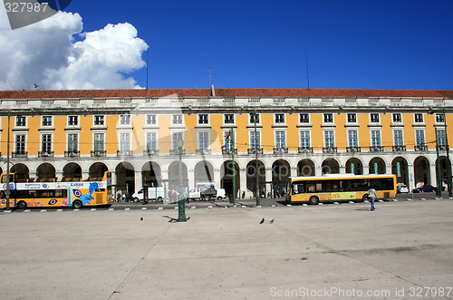 Image of Buildings and buses