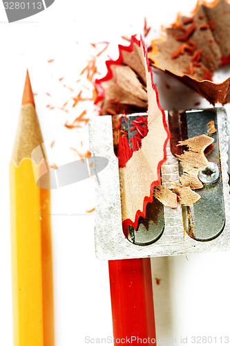 Image of Pencil and sharpener