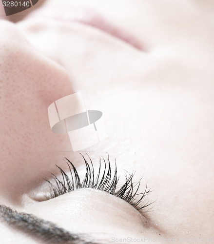 Image of Beautiful young woman sleeping.