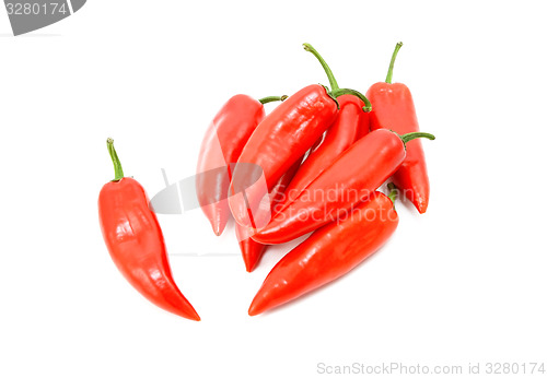 Image of Pile of baby red peppers