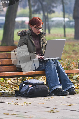 Image of Outdoor computer work