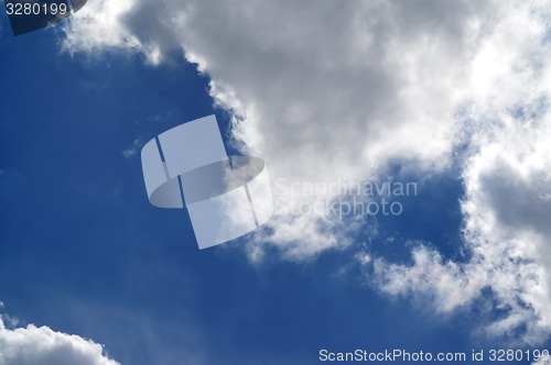 Image of Blue sky with sunlight clouds 