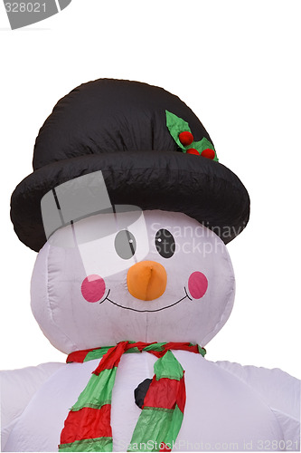 Image of Funny blow-up snowman-clipping path