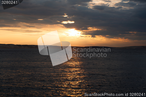 Image of Scenic view of a small island