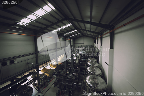 Image of Industrial interior of an alcohol factory