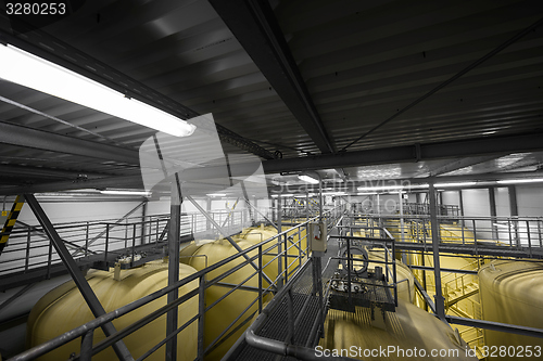 Image of Industrial interior with welded silos