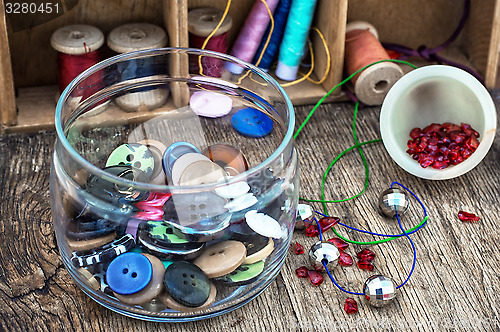 Image of set for needlework beaded
