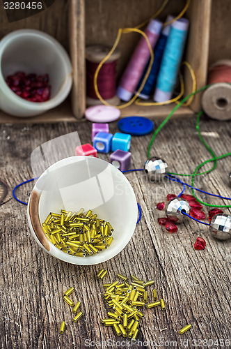 Image of set for needlework beaded