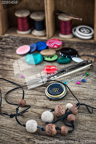 Image of set for needlework beaded