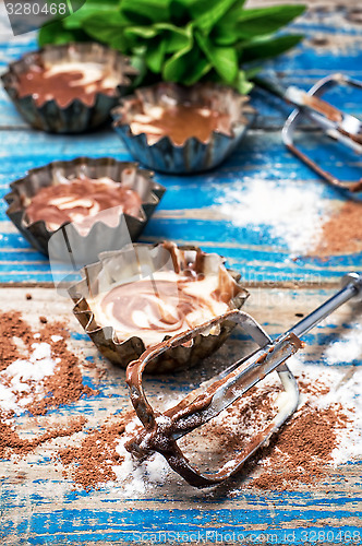 Image of process of making coffee cupcakes