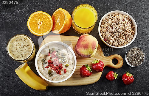 Image of healthy breakfast ingredients