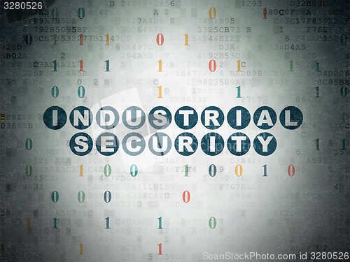 Image of Protection concept: Industrial Security on Digital Paper background