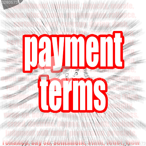 Image of Payment terms word cloud