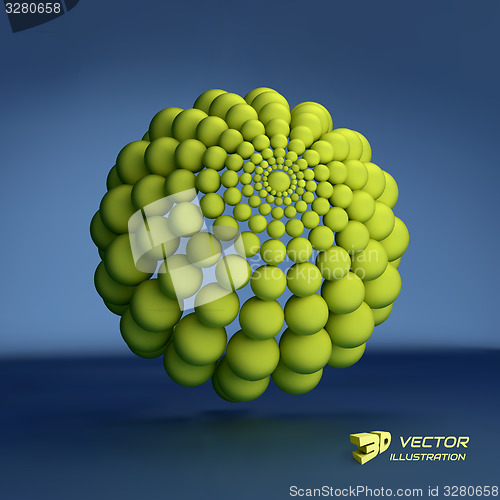 Image of Sphere. 3d vector template. Abstract illustration. 