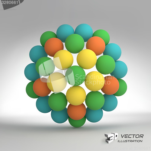 Image of Sphere. 3d vector template. Abstract illustration. 