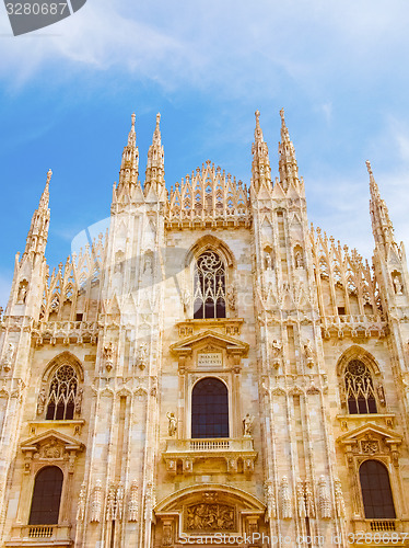 Image of Retro look Milan cathedral