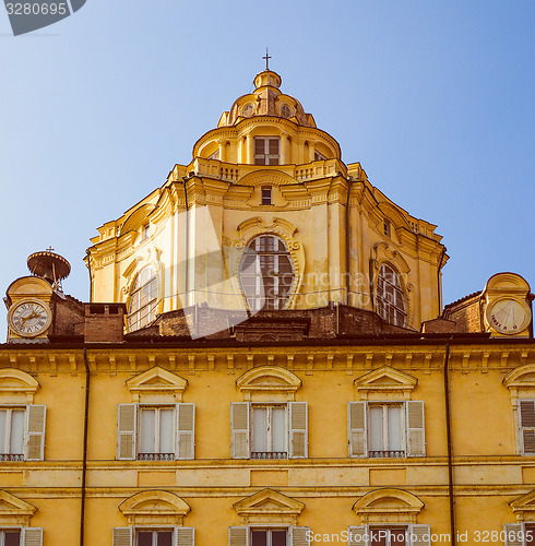 Image of Retro look San Lorenzo church Turin