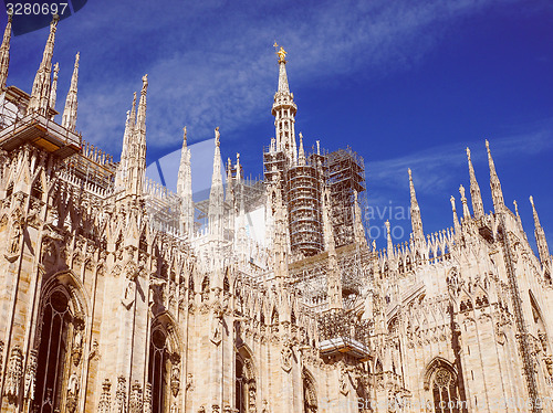 Image of Retro look Milan Cathedral