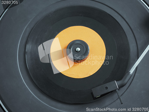 Image of Vinyl record on turntable