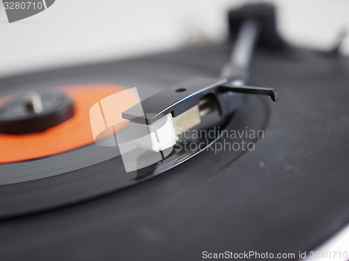 Image of Vinyl record on turntable