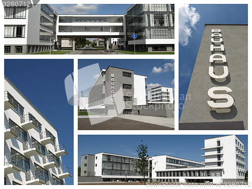 Image of Bauhaus Dessau landmarks collage