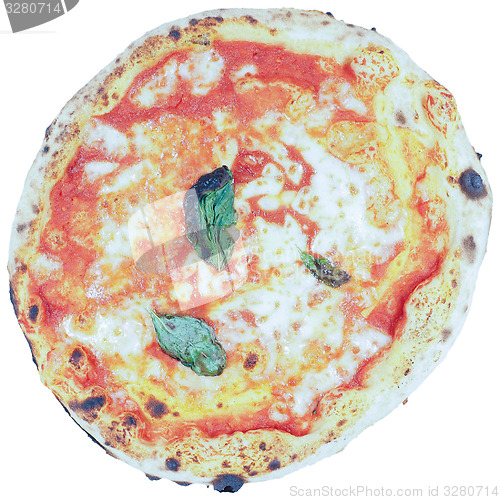 Image of Margherita pizza isolated