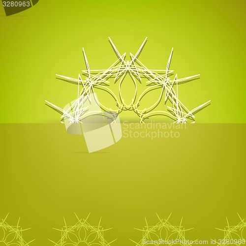 Image of Abstract Ornamental Green Background