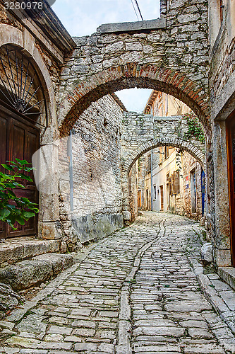 Image of A typical street in Bale or Valle in Croatia