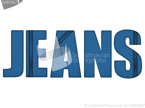 Image of Jeans Letters Denim Blue