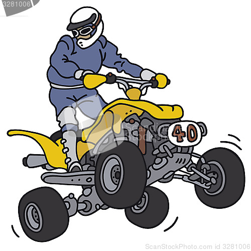 Image of Rider on the yellow ATV