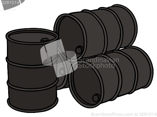 Image of Metal barrels