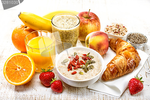 Image of healthy breakfast ingredients