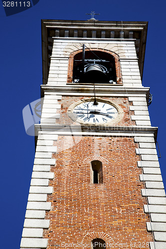 Image of somma lombardo old abstract in    and church tower bell sunny da