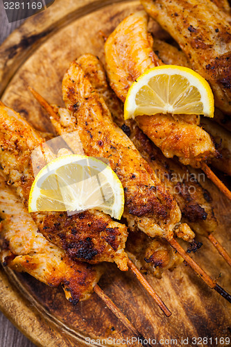 Image of Grilled chicken skewers