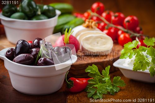 Image of Raw snack with antipasti