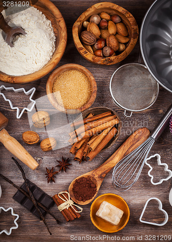 Image of Baking utensils and ingredients