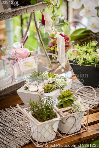 Image of Garden decoration shabby chic style