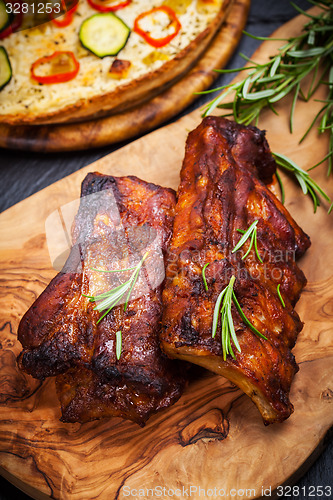 Image of BBQ spare ribs with herbs