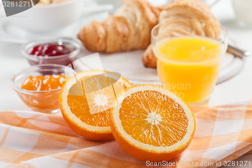 Image of Breakfast with fresh orange juice