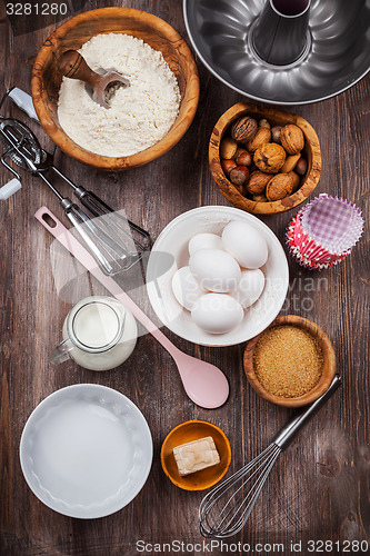 Image of Baking utensils and ingredients