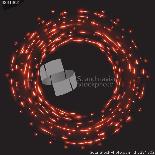 Image of Abstract fractal red background. EPS 10