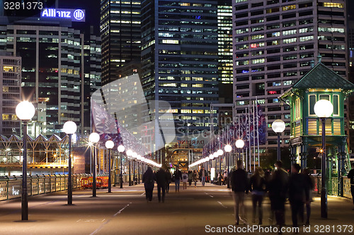 Image of Prymont Bridge Darling Harbour views to Sydney CBD