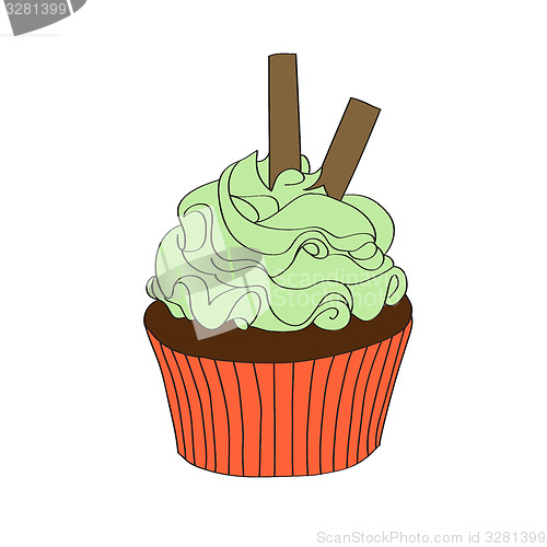 Image of doodle cupcake