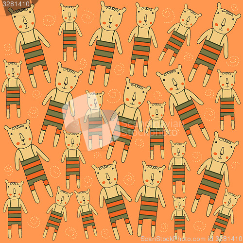 Image of seamless pattern with bears