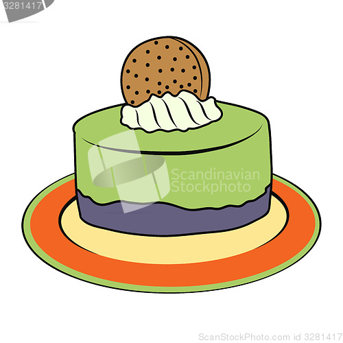 Image of doodle cupcake on plate