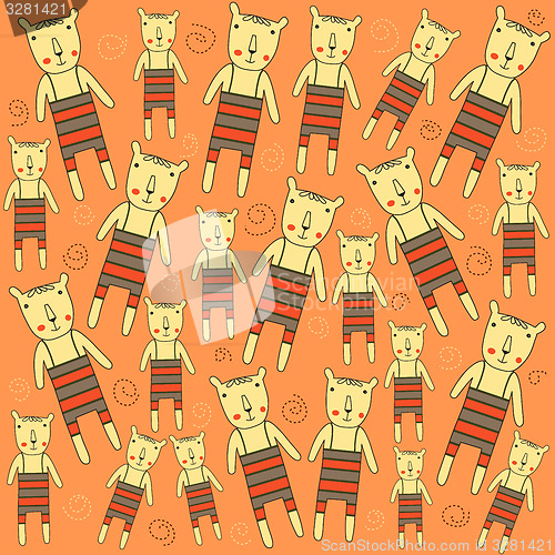 Image of seamless pattern with bears