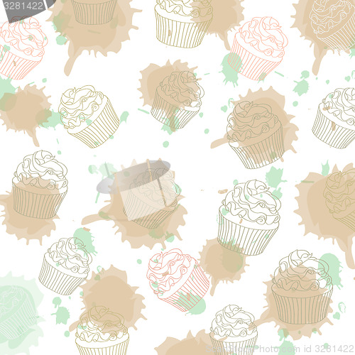 Image of cupcakes pattern