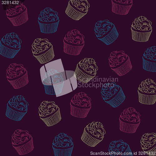 Image of cupcakes pattern